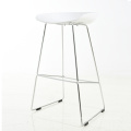 High footrest stool metal frame PP bar chair